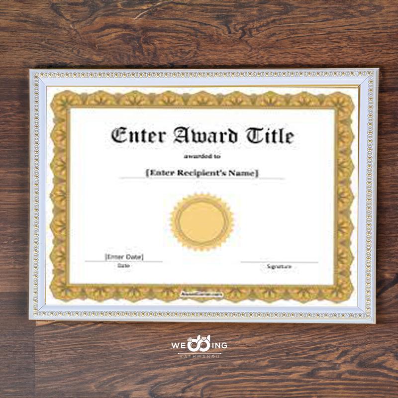 Buy A4 Certificate Frame Online In Kathmandu