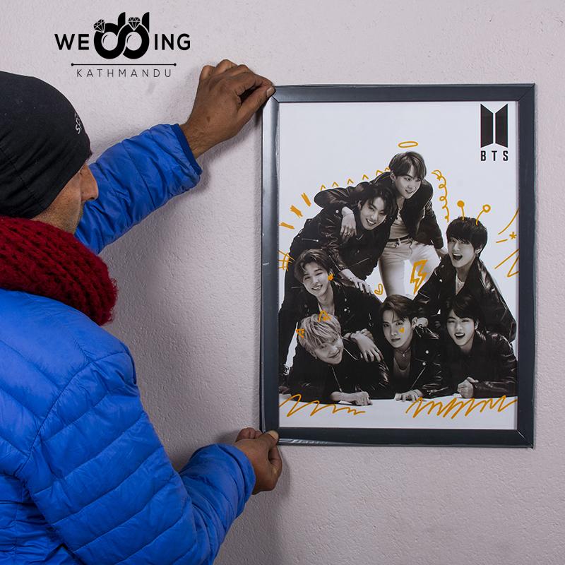 BTS framed poster