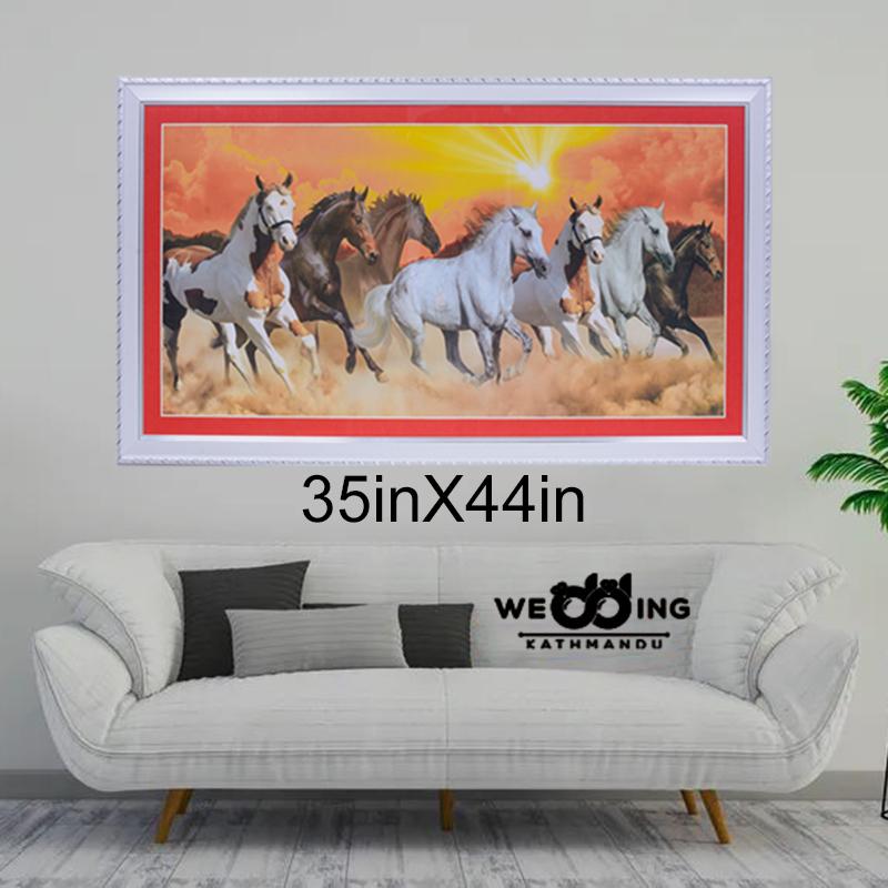 Panoramic Seven horse Big photo Frame Price