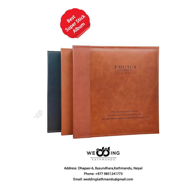 Leather Laminating Creative Super Stick Photo Album-40 Pages Price