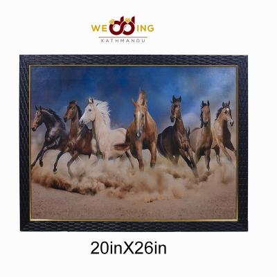 Canvas Seven Horses Painting, Size: 20x26 Inches