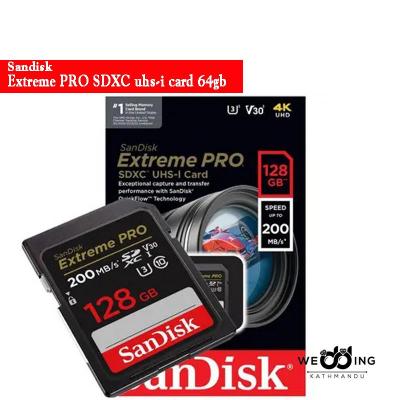 Sandisk Extreme Pro Memory Card 128gb 200mb/s 4k UHD