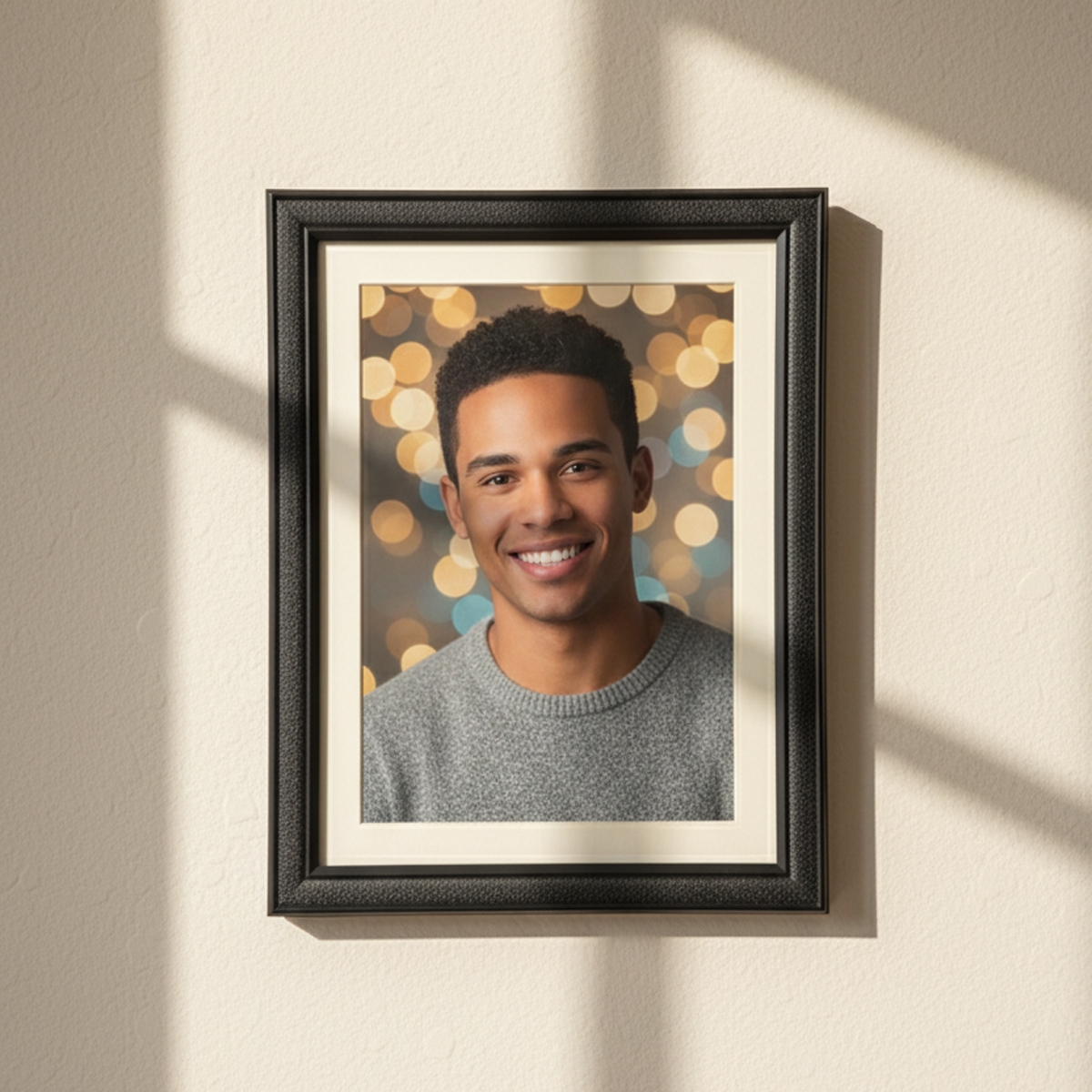 Classic Black Fiber Photo Frame – Premium Print Edition