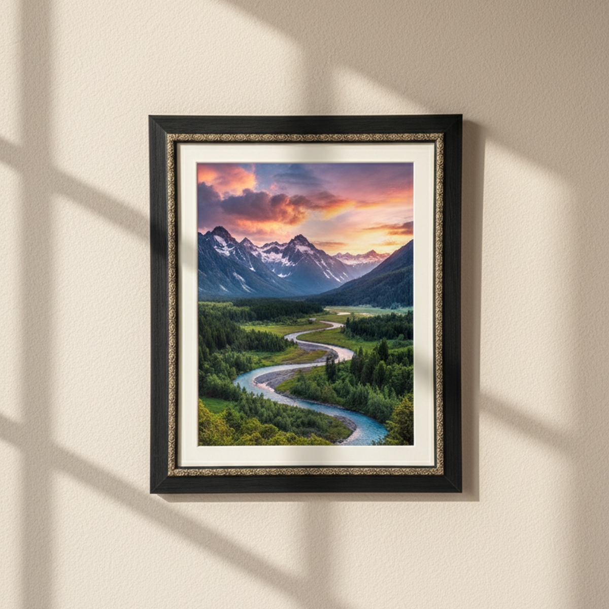 Classic Black Fiber Photo Frame – Premium Print Edition