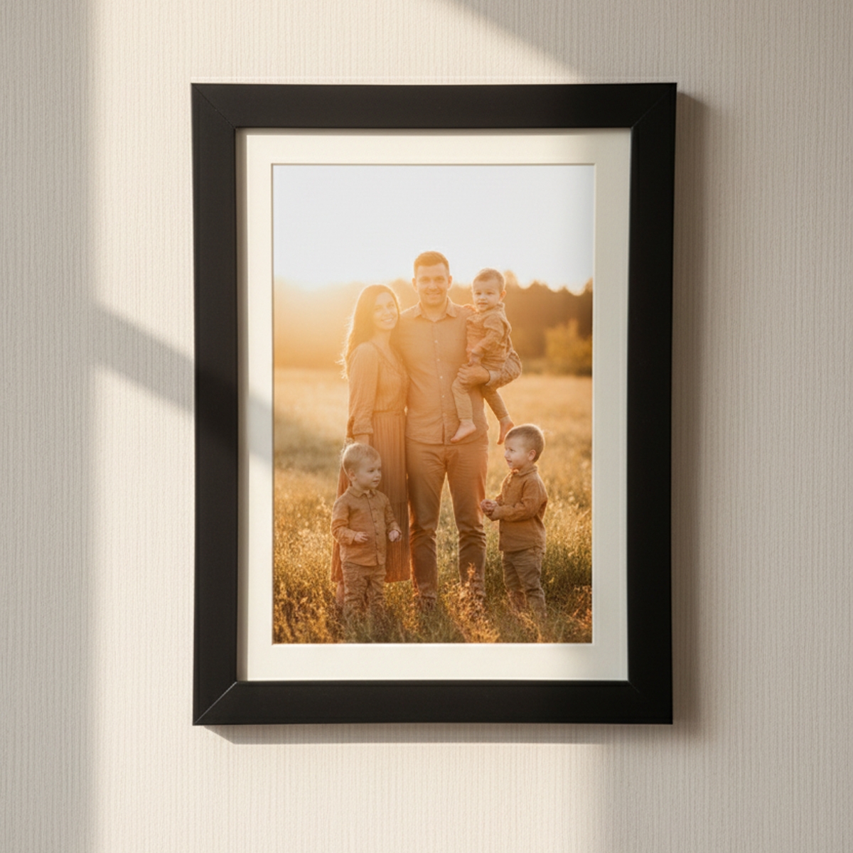 Classic Black Fiber Photo Frame – Premium Print Edition