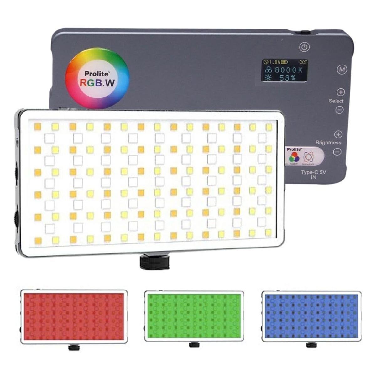 Prolite PL-135RGB.W Pocket LED Video Light in Dark Gray Finish